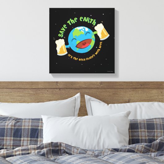 De aarde redden canvas afdruk (Insitu (Slaapkamer))