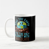 De aarde redden Het is de enige planeet met chocol Koffiemok (Links)