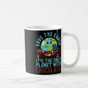 De aarde redden Het is de enige planeet met chocol Koffiemok