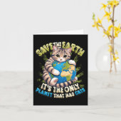 De aarde redden Het is de enige planeet met katten Kaart (Gele Bloem)