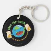 De aarde redden sleutelhanger (Achterkant)