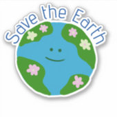 De aarde redden sticker (Voorkant)