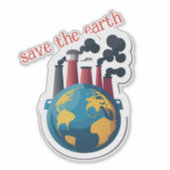 De aarde redden sticker (Voorkant)