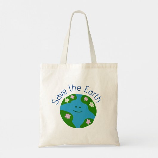 De aarde redden tote bag (Achterkant)