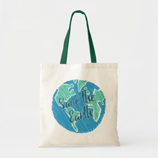 De aarde redden tote bag (Voorkant)
