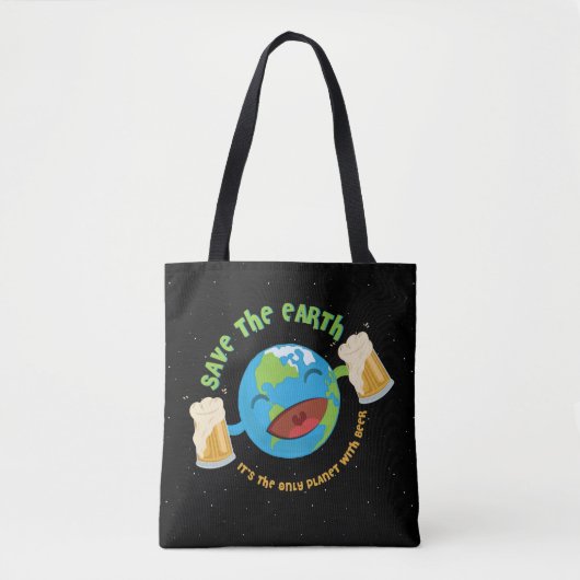 De aarde redden tote bag (Voorkant)