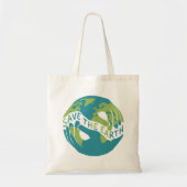 De aarde redden tote bag (Voorkant)