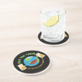 De aarde redden zandsteen onderzetter (Zijkant)