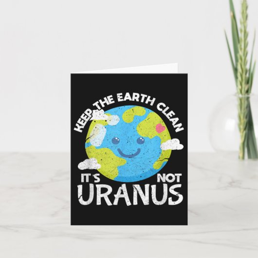 De Aarde reinigen met de niet-Uranus Funny Earth D Kaart (Voorkant)
