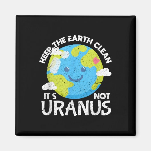De Aarde reinigen met de niet-Uranus Funny Earth D Magneet (Voorkant)