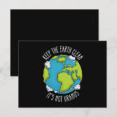 De Aarde reinigen op de niet-Uranus Aarde Dag Briefkaart (Voorkant / Achterkant)