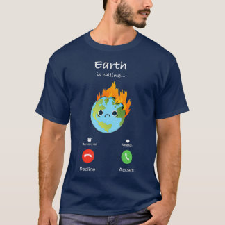 De aarde roept de anti-klimaatverandering planeet  t-shirt