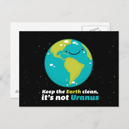 De aarde schoon houden briefkaart (Voorkant / Achterkant)