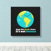 De aarde schoon houden canvas afdruk (Insitu (Houten vloer))