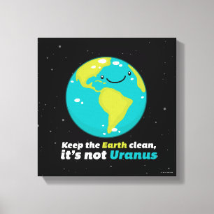 De aarde schoon houden canvas afdruk
