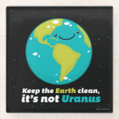 De aarde schoon houden glazen onderzetter (Voorkant)