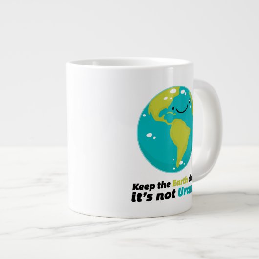 De aarde schoon houden grote koffiekop (Voorkant rechts)