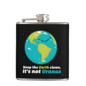 De aarde schoon houden heupfles (Voorkant)