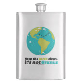 De aarde schoon houden heupfles (Voorkant)