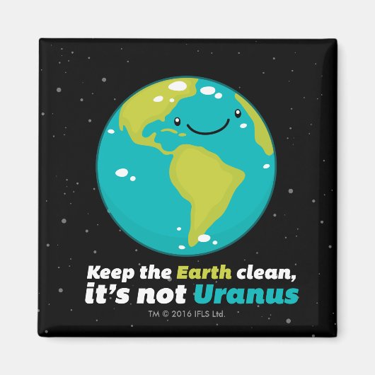 De aarde schoon houden magneet (Voorkant)