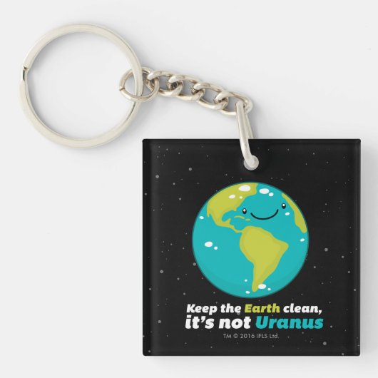 De aarde schoon houden sleutelhanger (Voorkant)