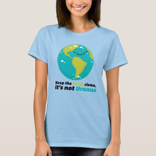 De aarde schoon houden t-shirt (Voorkant)