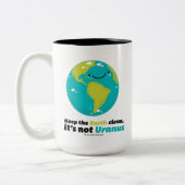 De aarde schoon houden tweekleurige koffiemok (Links)