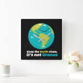 De aarde schoon houden vierkante klok (Huis)