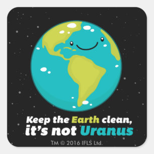 De aarde schoon houden vierkante sticker