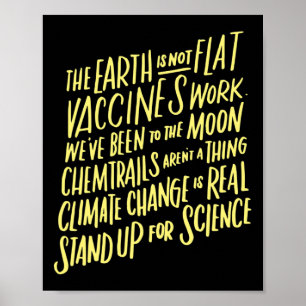 De aarde staat niet op voor het T-shirt van de wet Poster