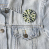 De aarde stemt Symmetrische Caleidoscoop Ronde Button 5,7 Cm (In situ)