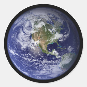 De Aarde van Starship Ronde Sticker