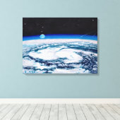 De aarde vanaf een draaiende hoogte: Canvas Standa (Insitu (Houten vloer))