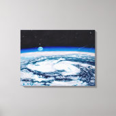 De aarde vanaf een draaiende hoogte: Canvas Standa (Voorkant)