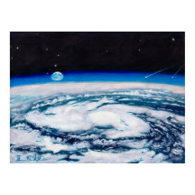 De aarde vanaf een draaiende hoogte