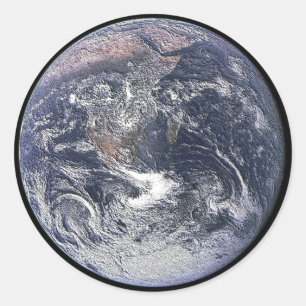 De aarde vanuit de ruimte ronde sticker