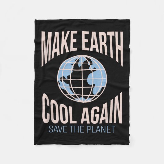 De aarde weer koel maken Klimaatverandering Milieu Fleece Deken (Voorkant)