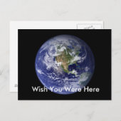 De aarde, wenst dit u hier was briefkaart (Voorkant / Achterkant)