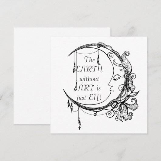 De Aarde zonder Kunst enkel EH Inspirerend Citaat (Voorkant / Achterkant)