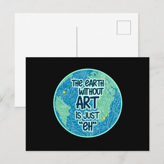De Aarde zonder kunst is gewoon Briefkaart (Voorkant / Achterkant)