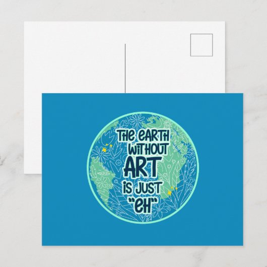 De Aarde zonder kunst is gewoon Briefkaart (Voorkant / Achterkant)