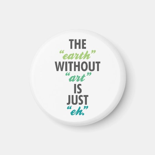 De aarde zonder kunst is gewoon Eh. Magneet (Voorkant)