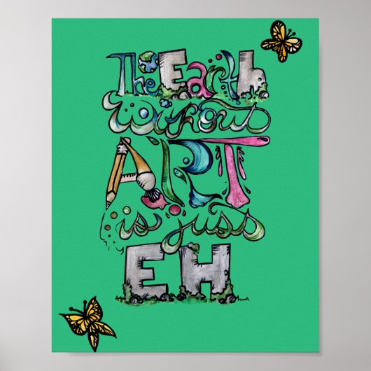 De aarde zonder kunst is gewoon EH Poster (Voorkant)