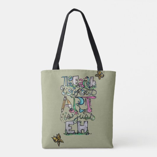 De aarde zonder kunst is gewoon EH Tote Bag (Achterkant)