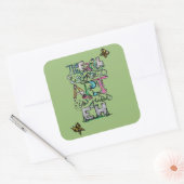 De aarde zonder kunst is gewoon EH Vierkante Sticker (Envelop)