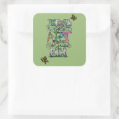 De aarde zonder kunst is gewoon EH Vierkante Sticker (Tas)