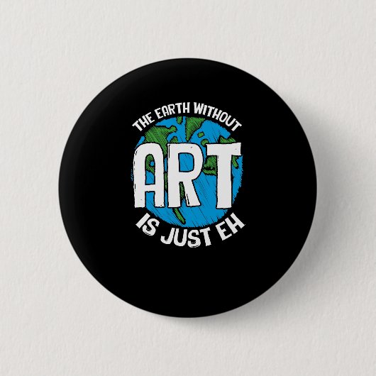 De Aarde zonder kunst is gewoon Ronde Button 5,7 Cm (Voorkant)