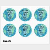 De Aarde zonder kunst is gewoon Ronde Sticker (Vel)