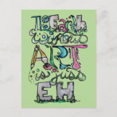De aarde zonder kunst is maar EH "Kunstleraar" Briefkaart (Voorkant)