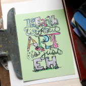 De aarde zonder kunst is maar EH "Kunstleraar" Feestdagenkaart